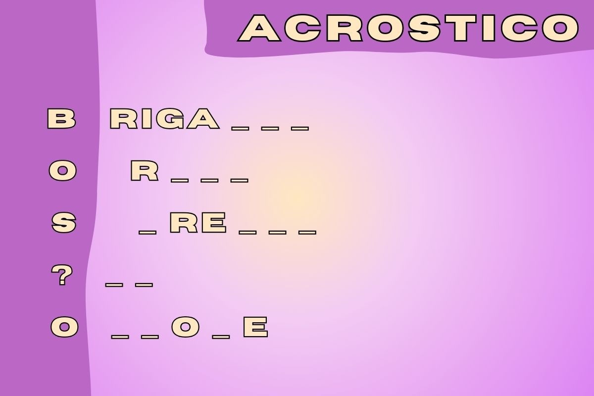 risolvere acrostico