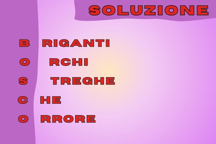 soluzione acrostico